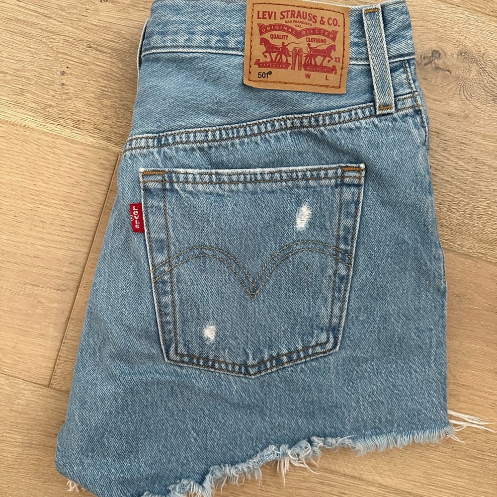Levi's Light Blue Denim Shorts